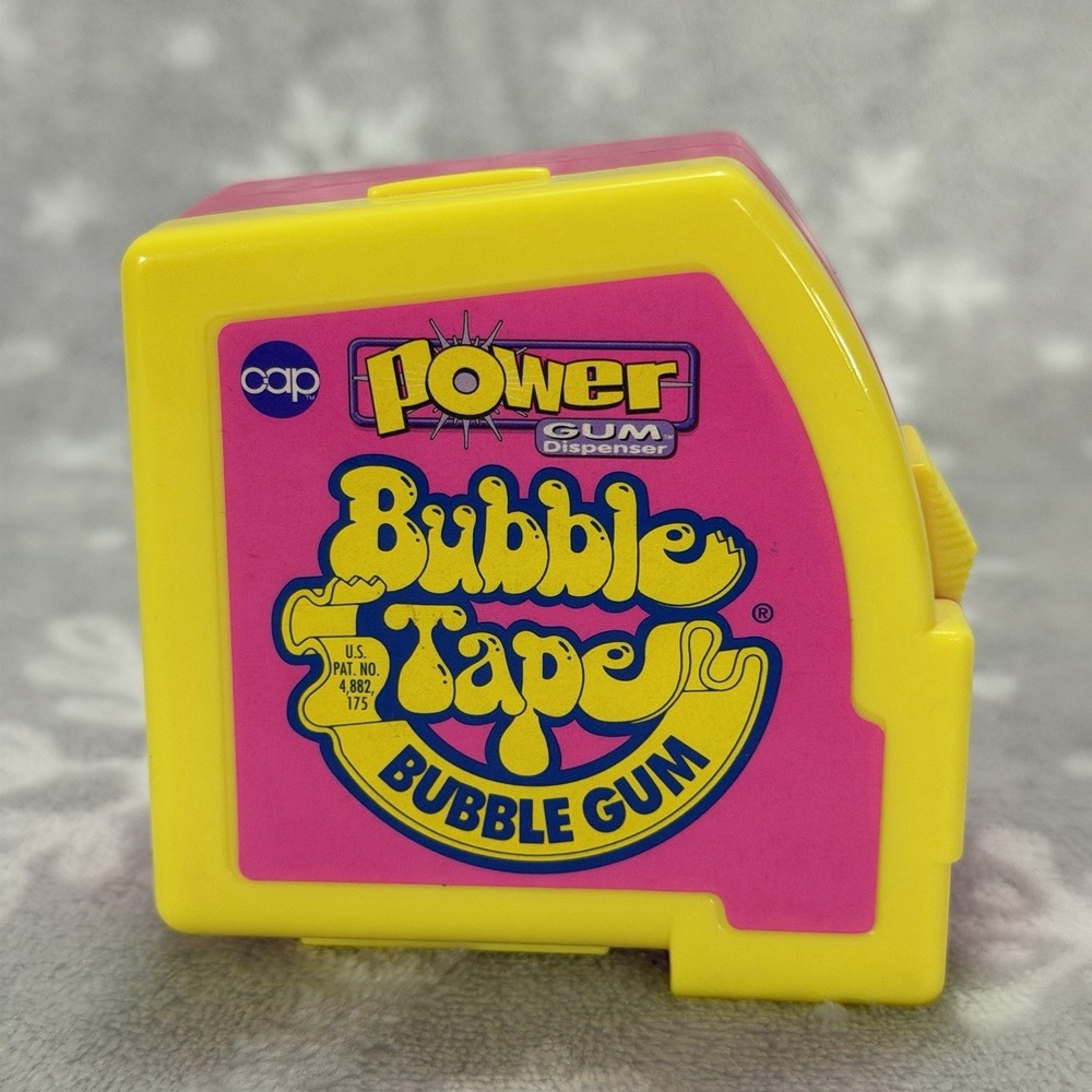 Power Bubble Tape Gum Dispenser (CAP 1997) Retro Vintage Collectible Toy Working